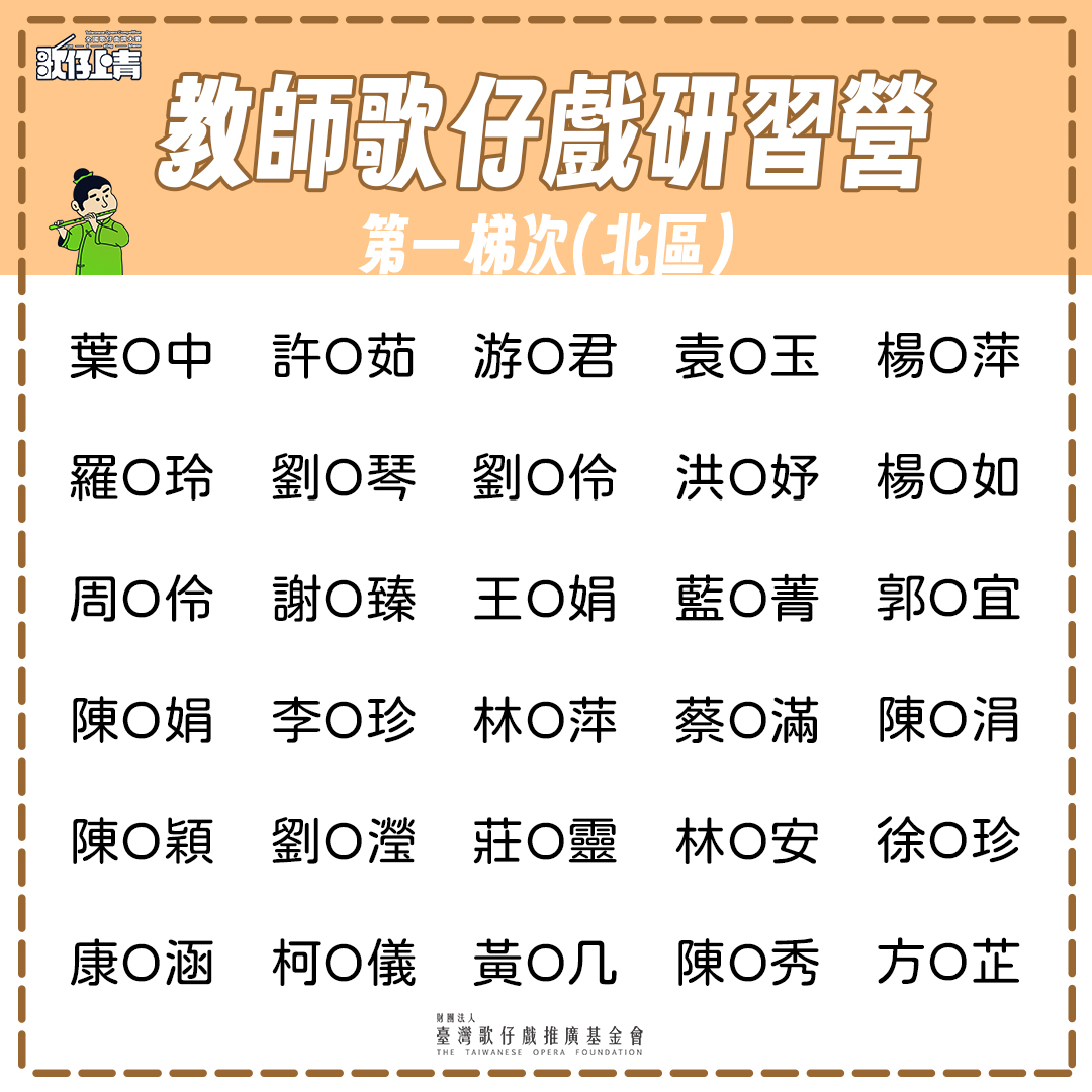 🎭✨ 2025教師歌仔戲研習營 ✨🎭 🌟【研習名單正式公告】🌟