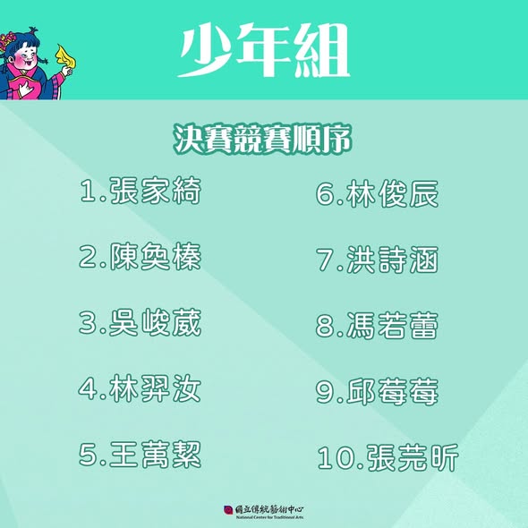 決賽出場的順序正式公告，大家快來仔細瞧瞧！👀